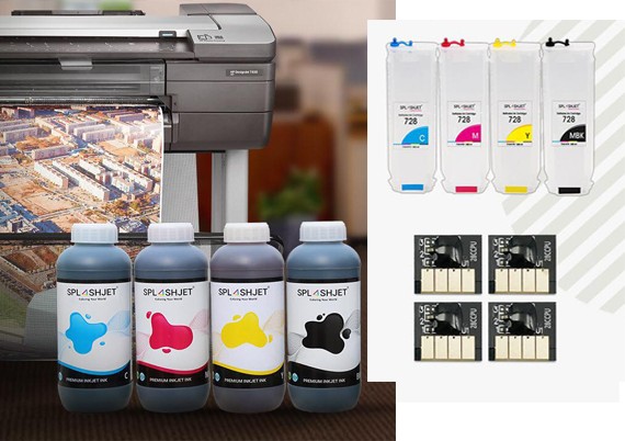 HP 728 Plotter Kartuş Dolum Seti