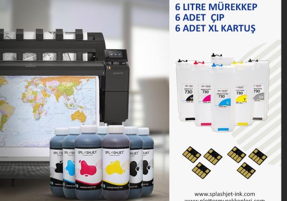 HP 730 Kartuş Dolum Seti